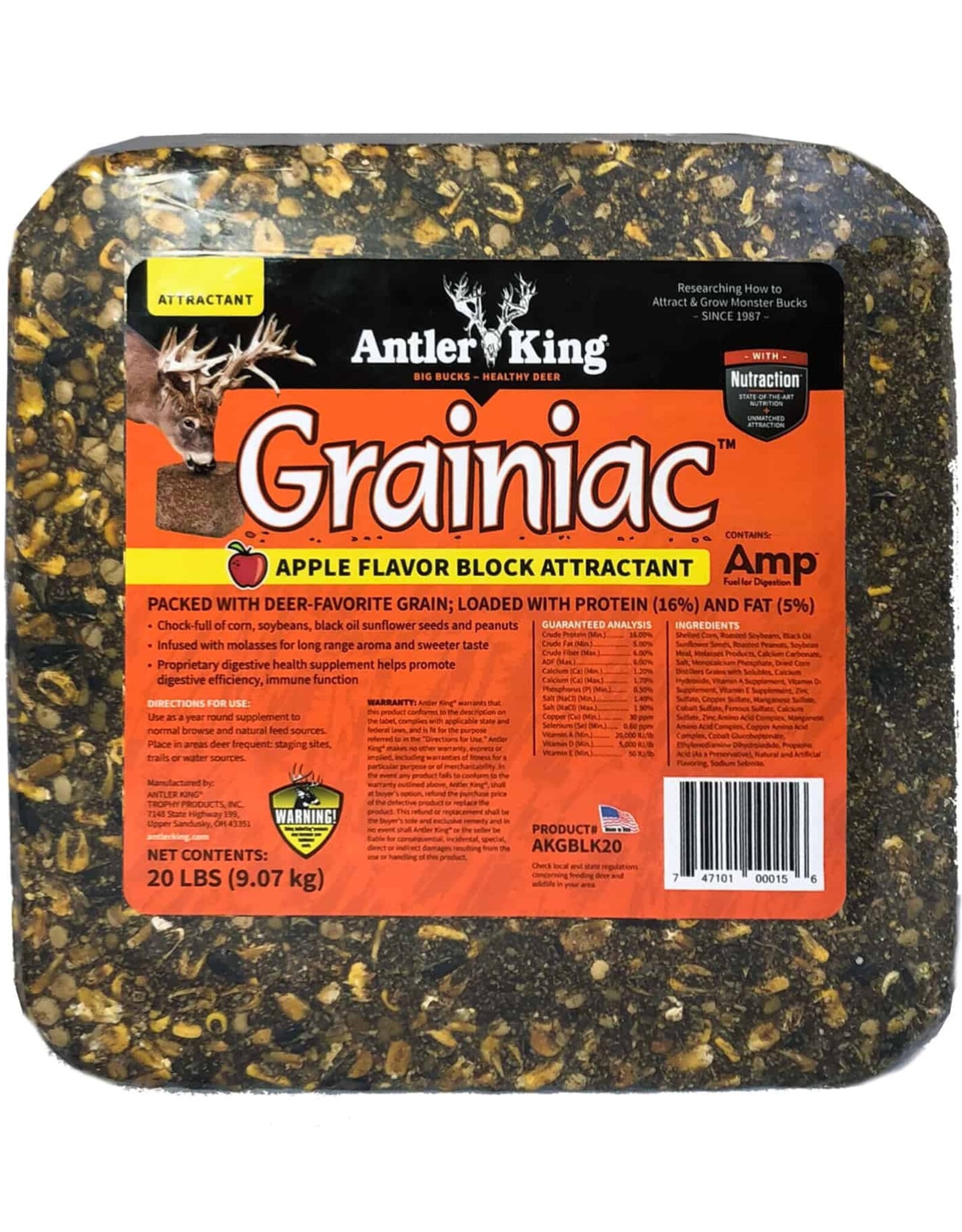 KALMBACH ANTLER KING GRAINIAC DEER BLOCK 20 LBS (KALMBACH)