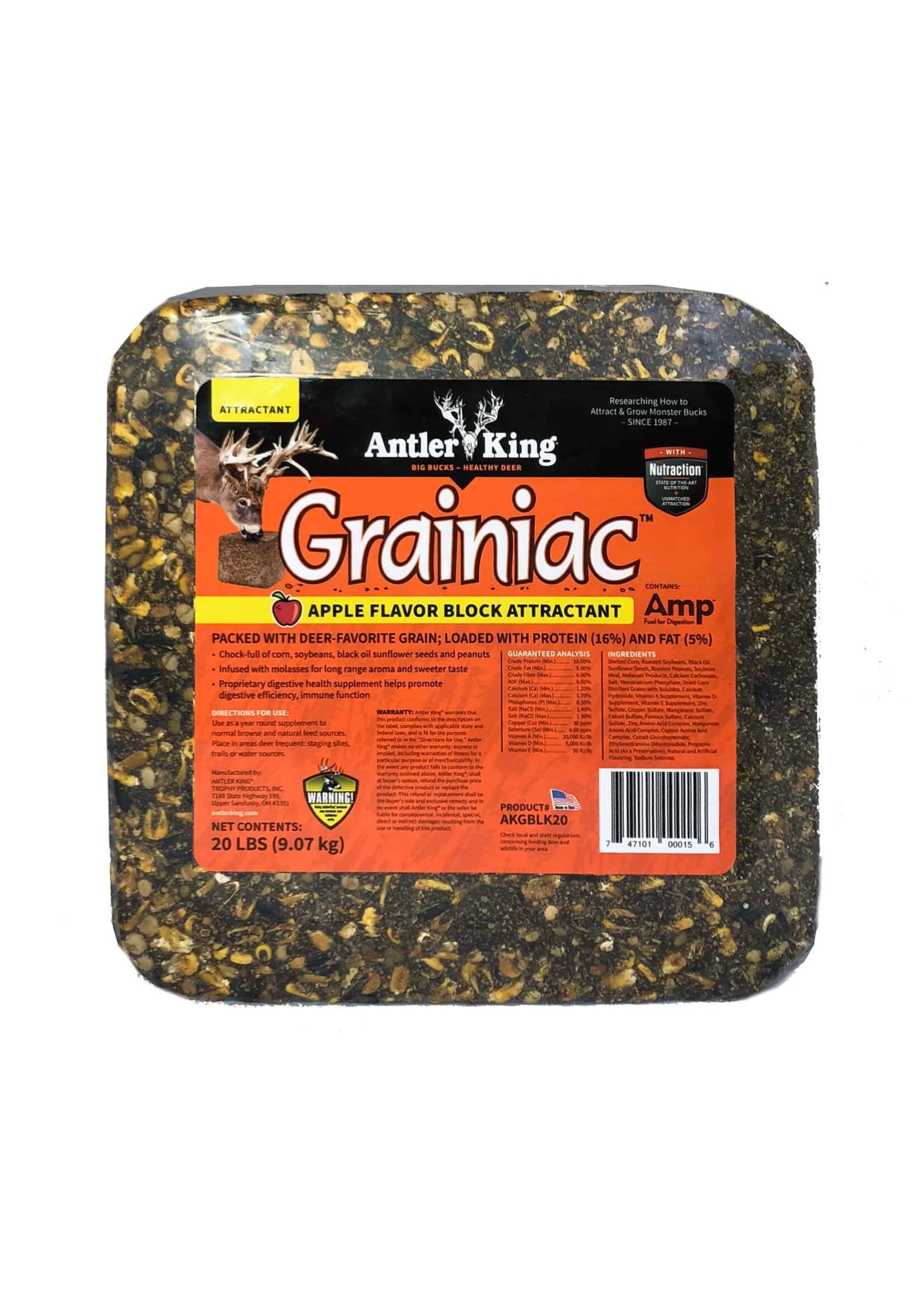 Kalmbach ANTLER KING GRAINIAC DEER BLOCK - 20 LB (KALMBACH)