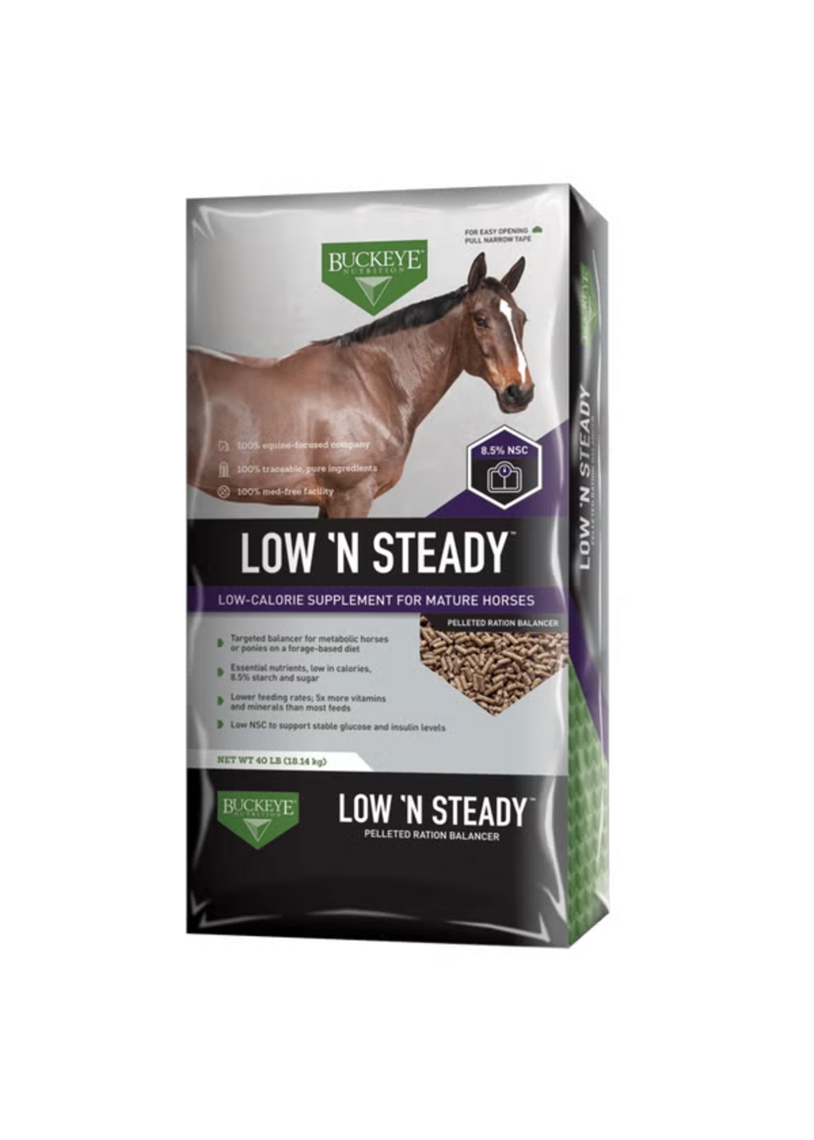 Buckeye Buckeye Low 'N Steady Ration Balancer - 40 lb