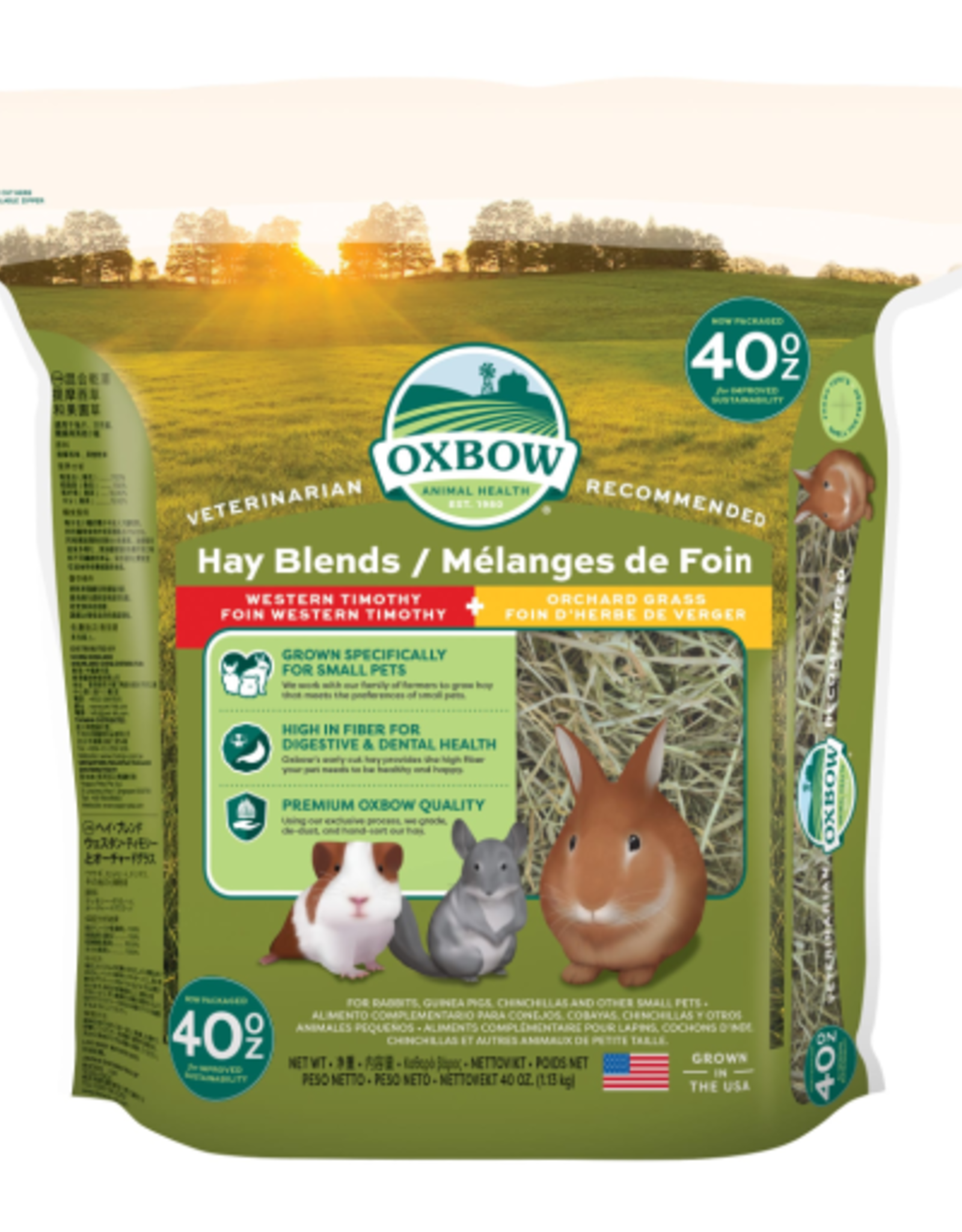 Oxbow Oxbow Hay Blends - Western Timothy & Orchard - 40 oz.