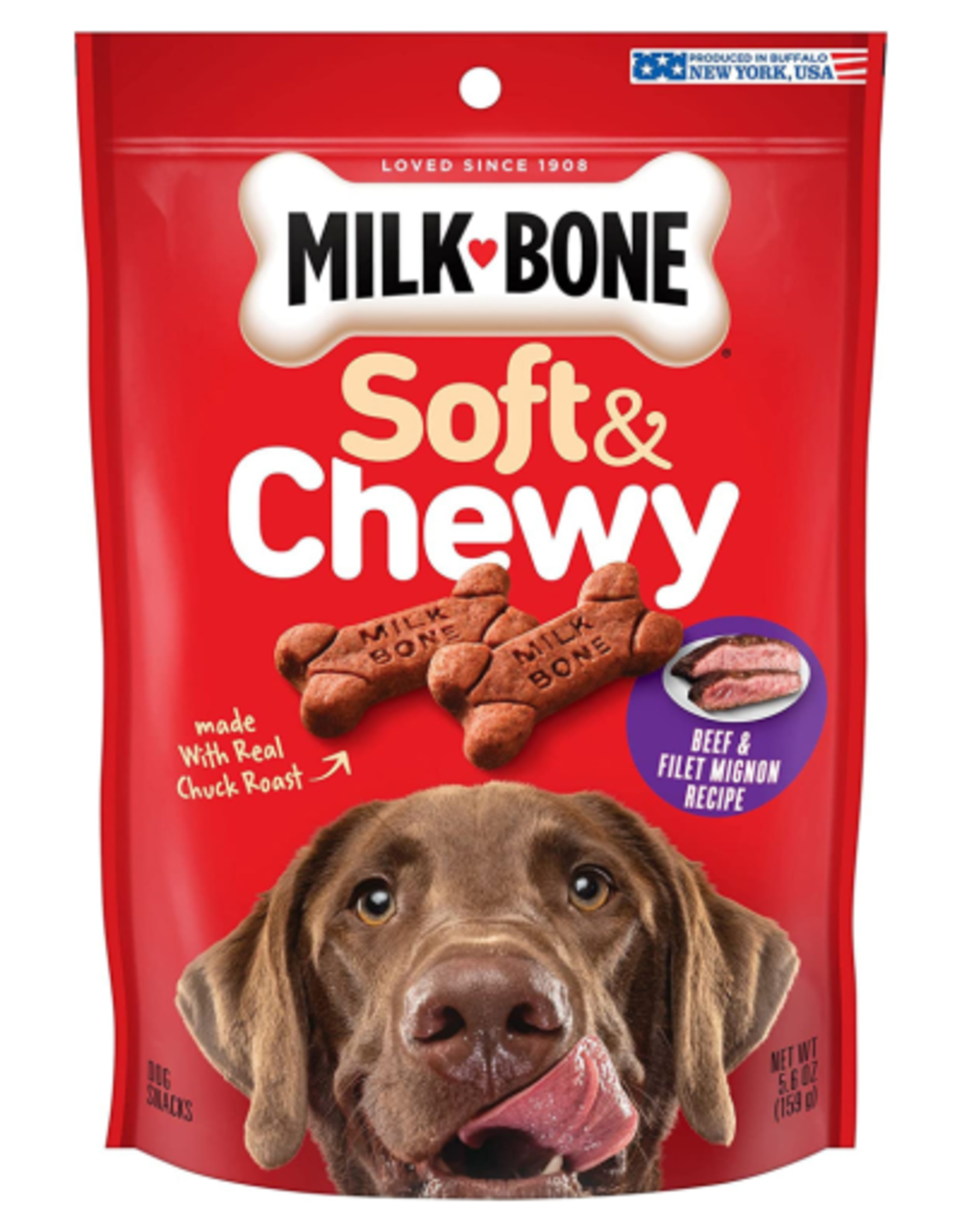Milk-Bone Milk-Bone Soft & Chewy Beef & Filet Mignon Dog Treats - 5.6 oz