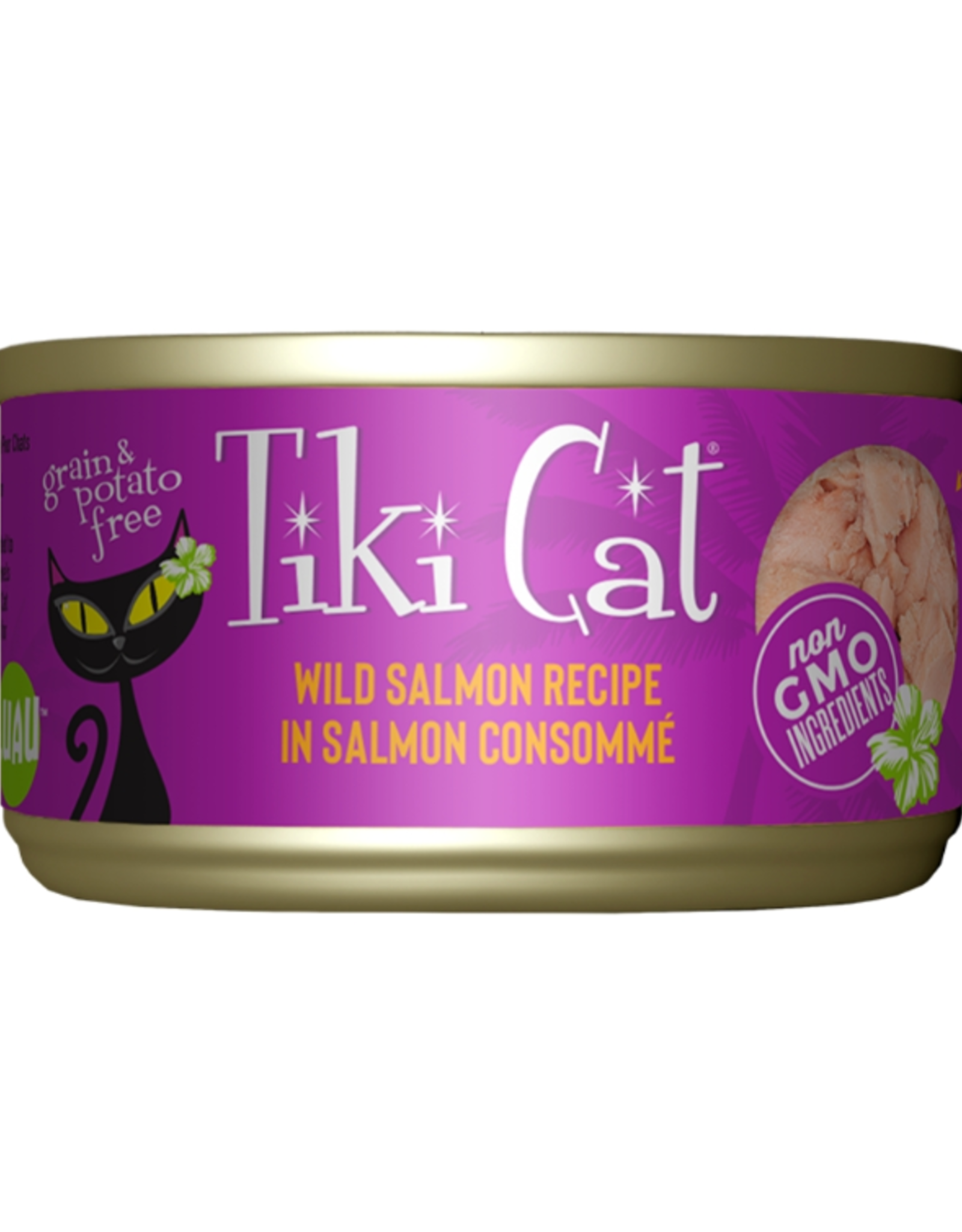 Tiki Cat Tiki Cat Hanalei Luau Wild Salmon in Consomme Wet Cat Food 2.8 oz Cans Case of 12