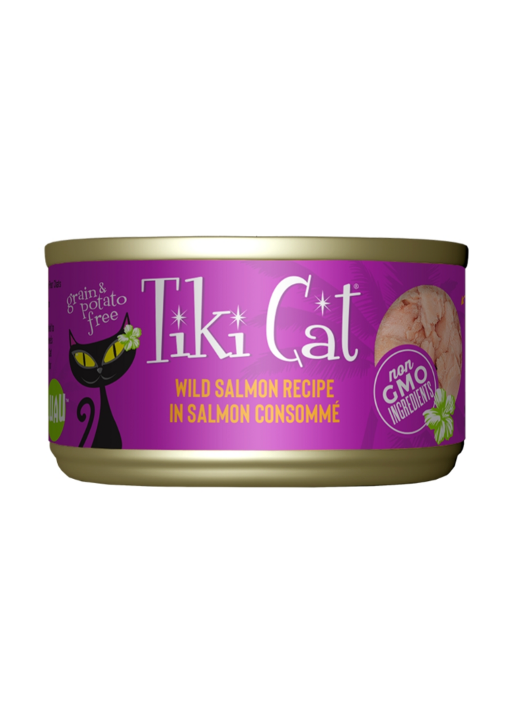 Tiki Cat Tiki Cat Hanalei Luau Wild Salmon in Consomme Wet Cat Food 2.8 oz Cans Case of 12