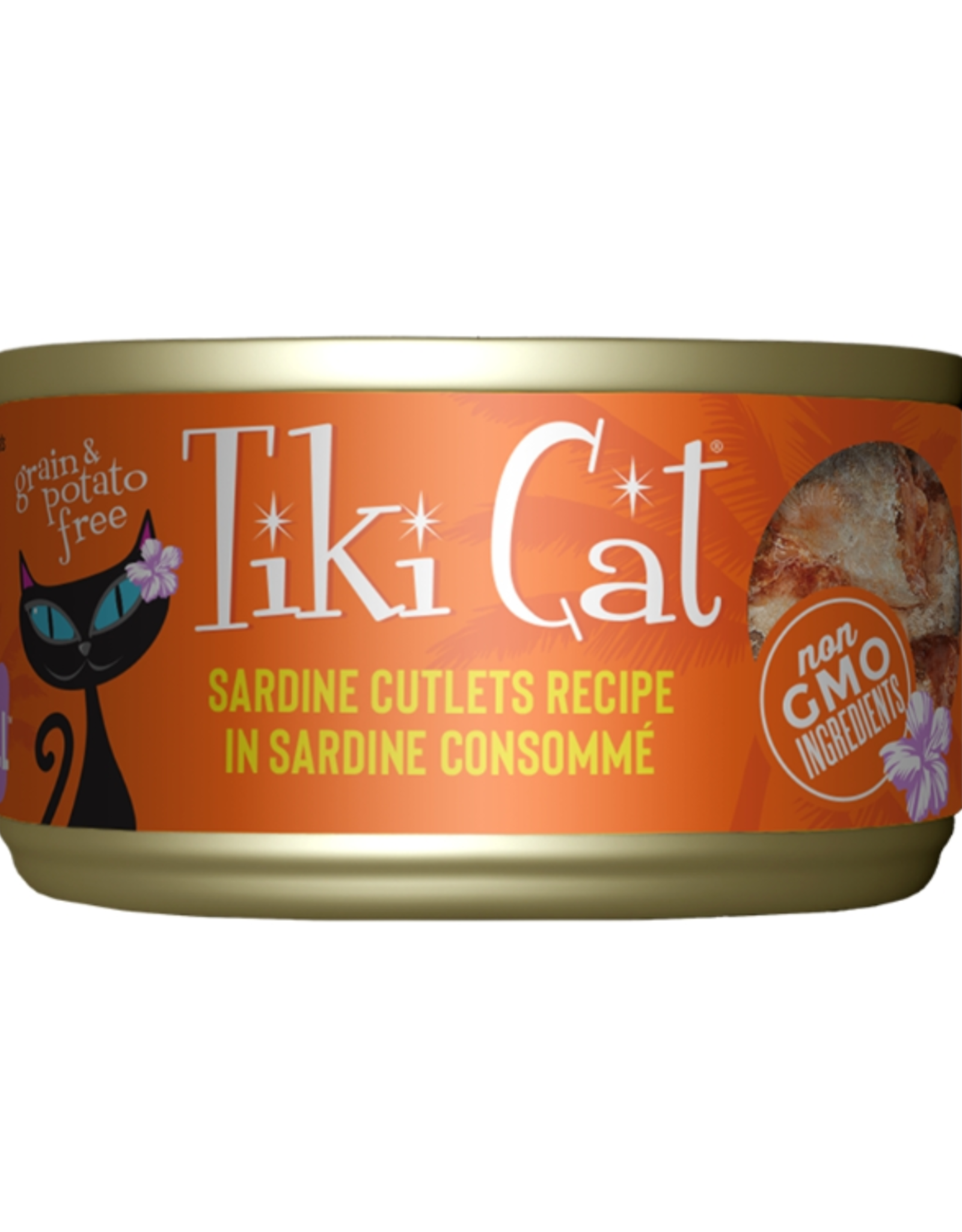 TIKI TIKI CAT GRILL SARDINE CUTLETS IN SARDINE CONSOMME CAN 2.8OZ CASE OF 12