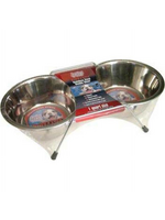 Loving Pets Loving Pets Stainless Steel Packaged Double Diner 1 pt