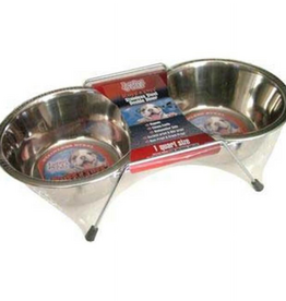 Loving Pets Loving Pets Stainless Steel Packaged Double Diner 1 pt