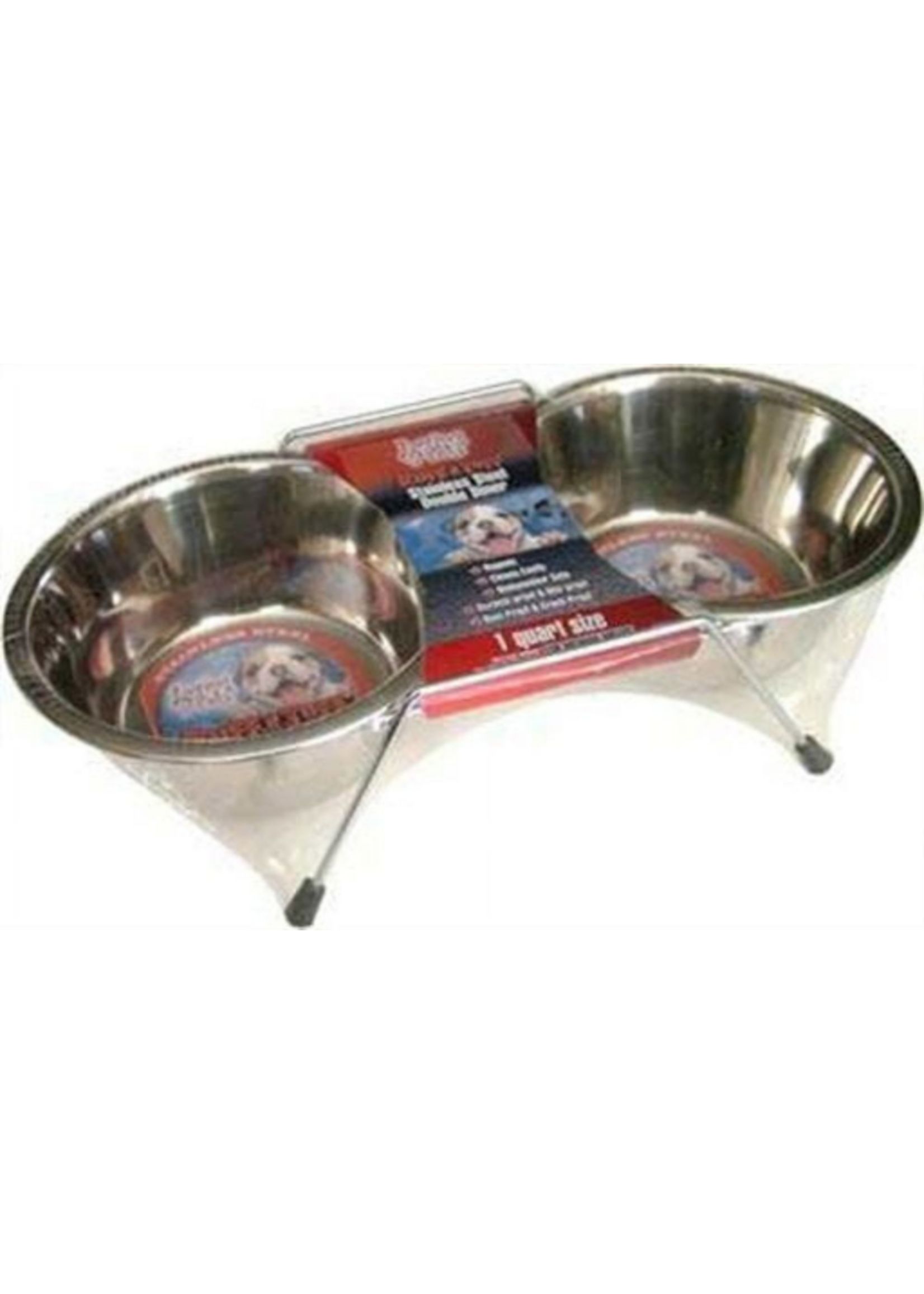 Loving Pets Loving Pets Double Diner Dog Bowl 1/2-Pint