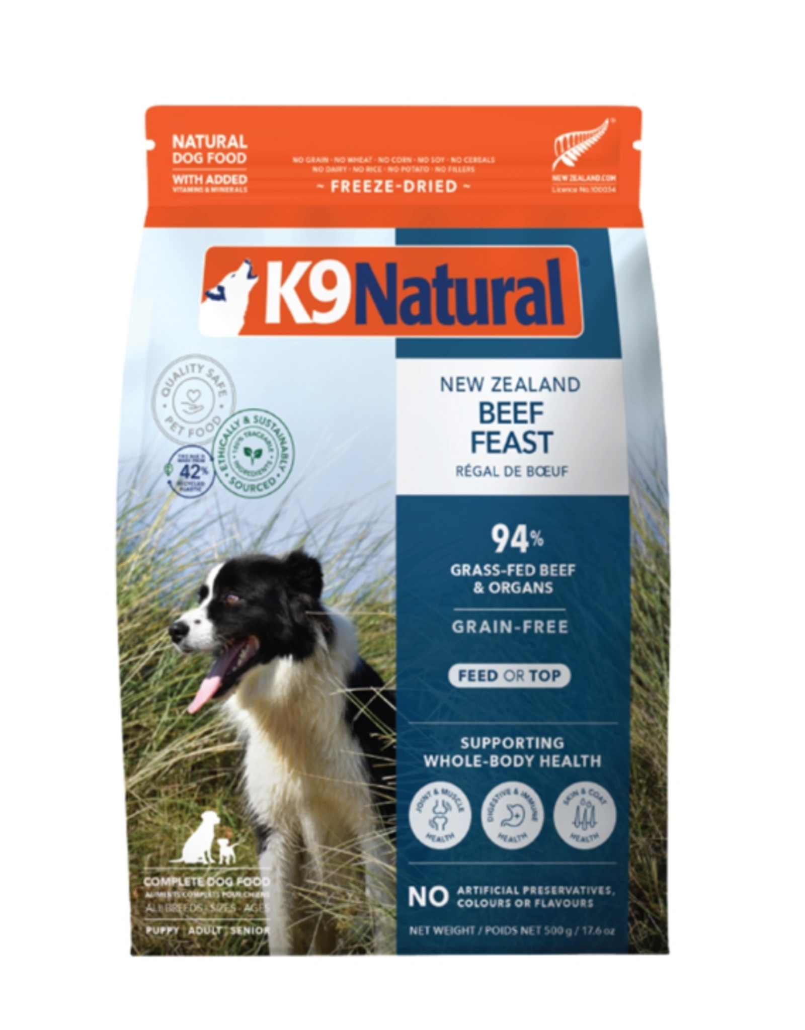 K9 Natural K9 NATURAL DOG FREEZE-DRIED GRAIN FREE NEW ZEALAND BEEF FEAST 17.6OZ