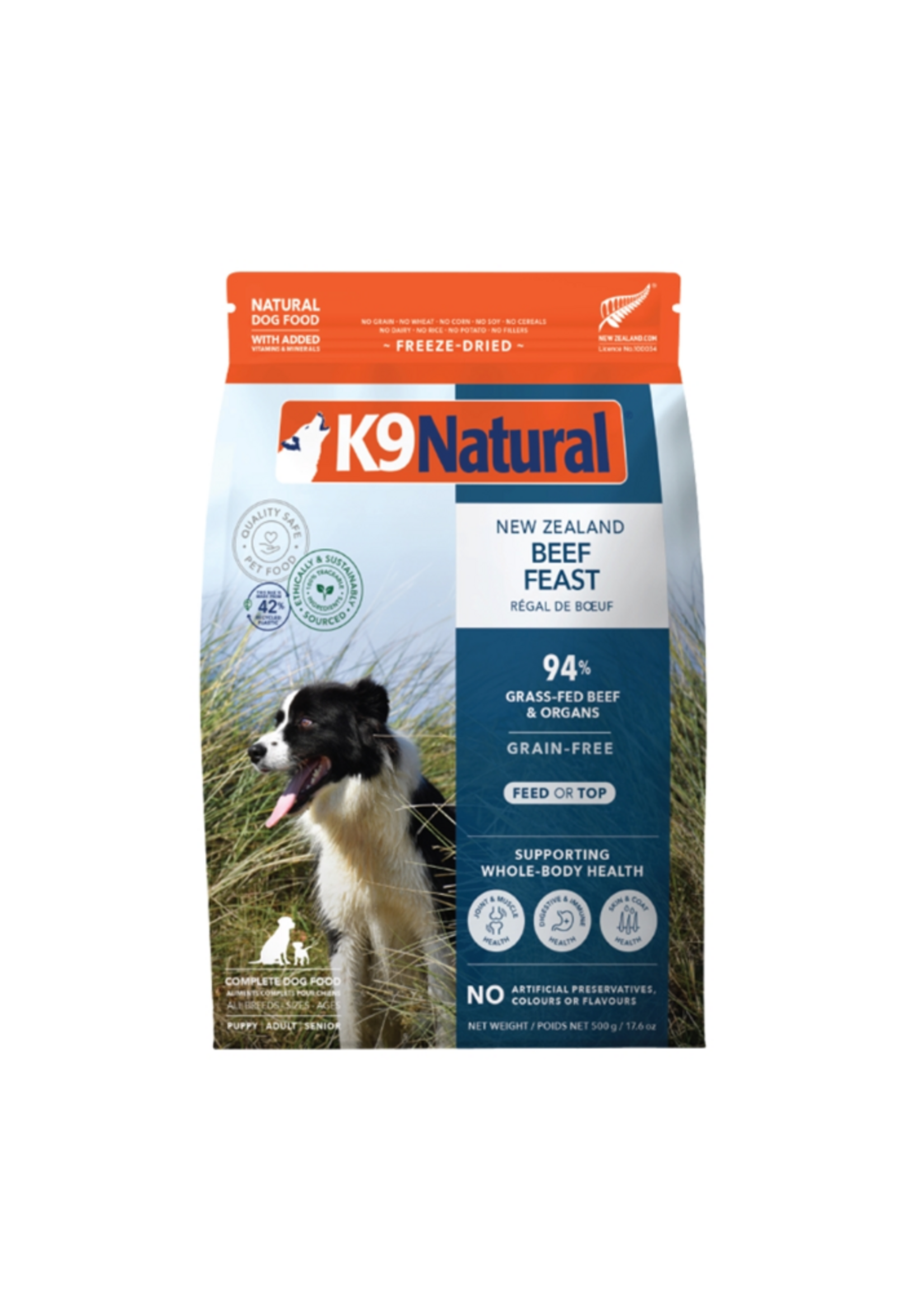K9 Natural K9 NATURAL DOG FREEZE-DRIED GRAIN FREE NEW ZEALAND BEEF FEAST 17.6OZ