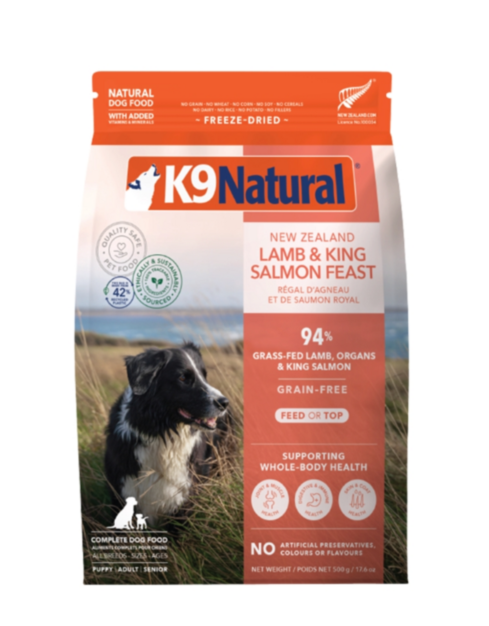 K9 Natural K9 NATURAL DOG FREEZE-DRIED GRAIN FREE NEW ZEALAND LAMB & SALMON FEAST 17.6OZ