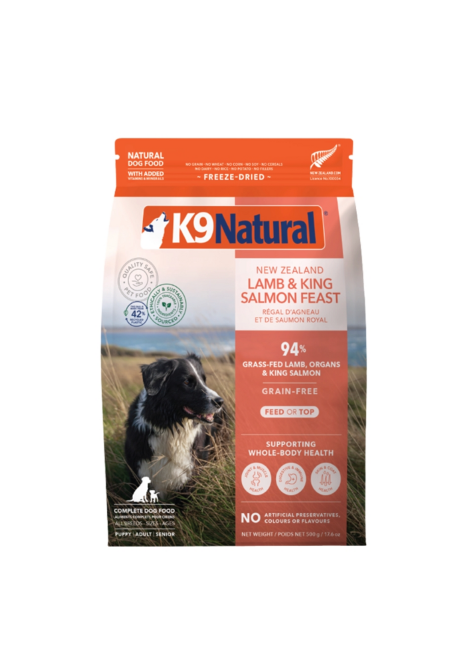 K9 Natural K9 NATURAL DOG FREEZE-DRIED GRAIN FREE NEW ZEALAND LAMB & SALMON FEAST 17.6OZ