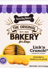 THREE DOG BAKERY THREE DOG BAKERY LICK'N CRUNCH! GOLDEN & PEANUT BUTTER 13OZ