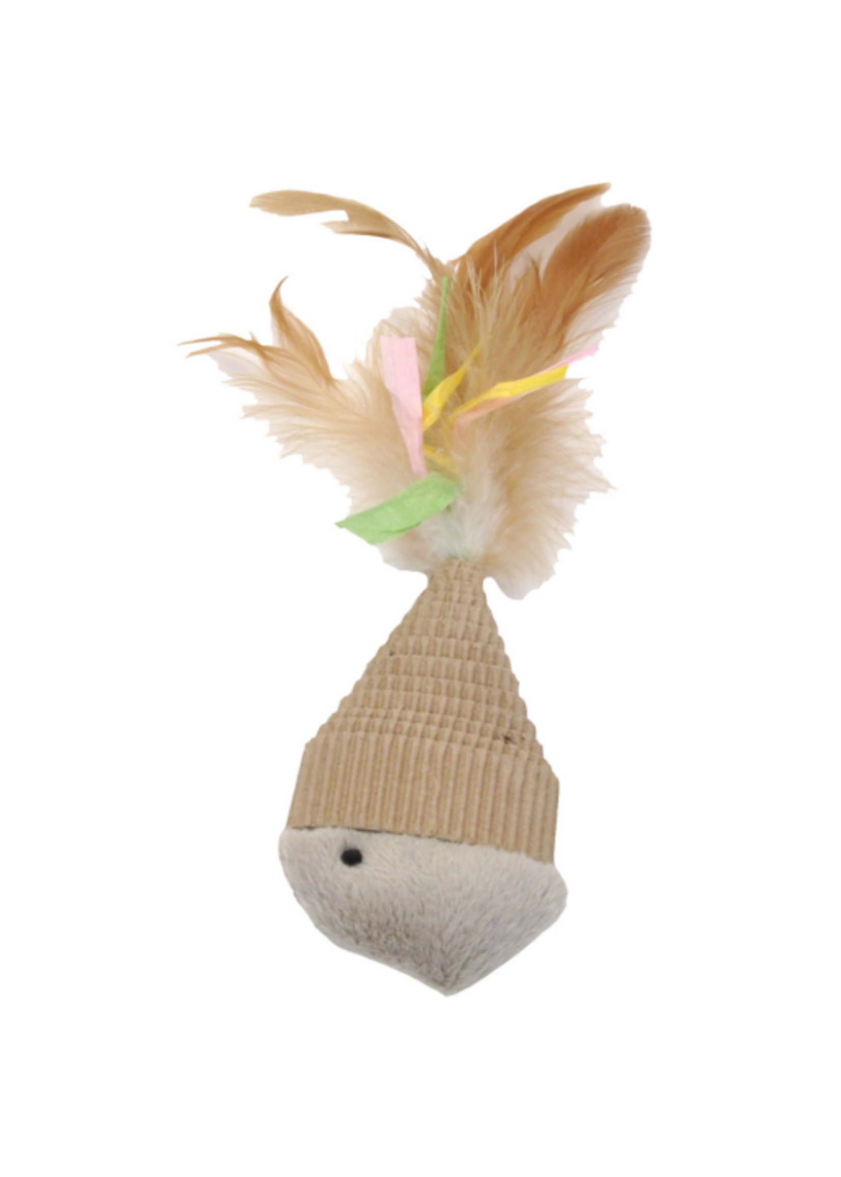 Coastal Pet Products Coastal Turbo Corrugated Fish Cat Toy 7 Inch