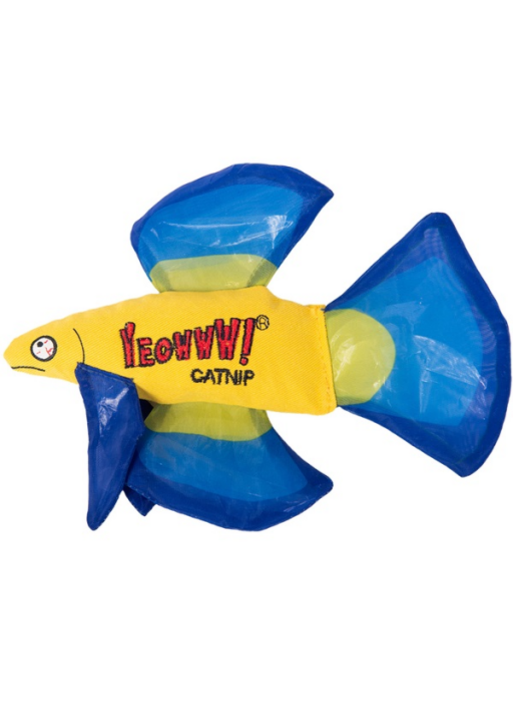 Yeowww! Yeowww! C Betta Fish Toy, Blue
