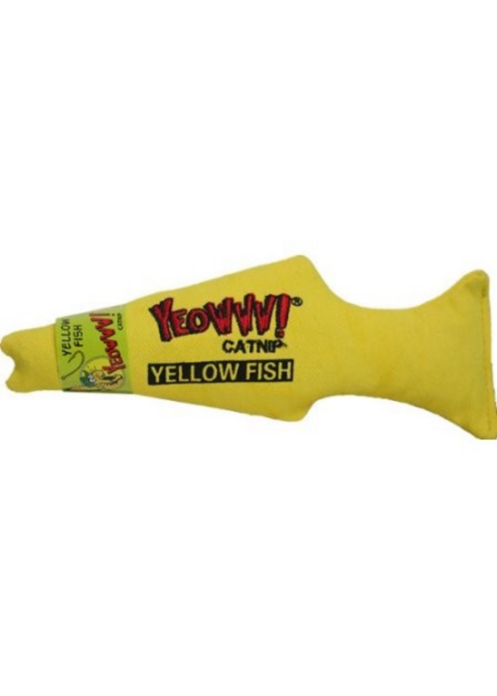 Yeowww! Yeowww! Catnip Toy  Yellow Fish - 7 in.