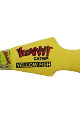 Yeowww! Yeowww! Catnip Toy  Yellow Fish - 7 in.