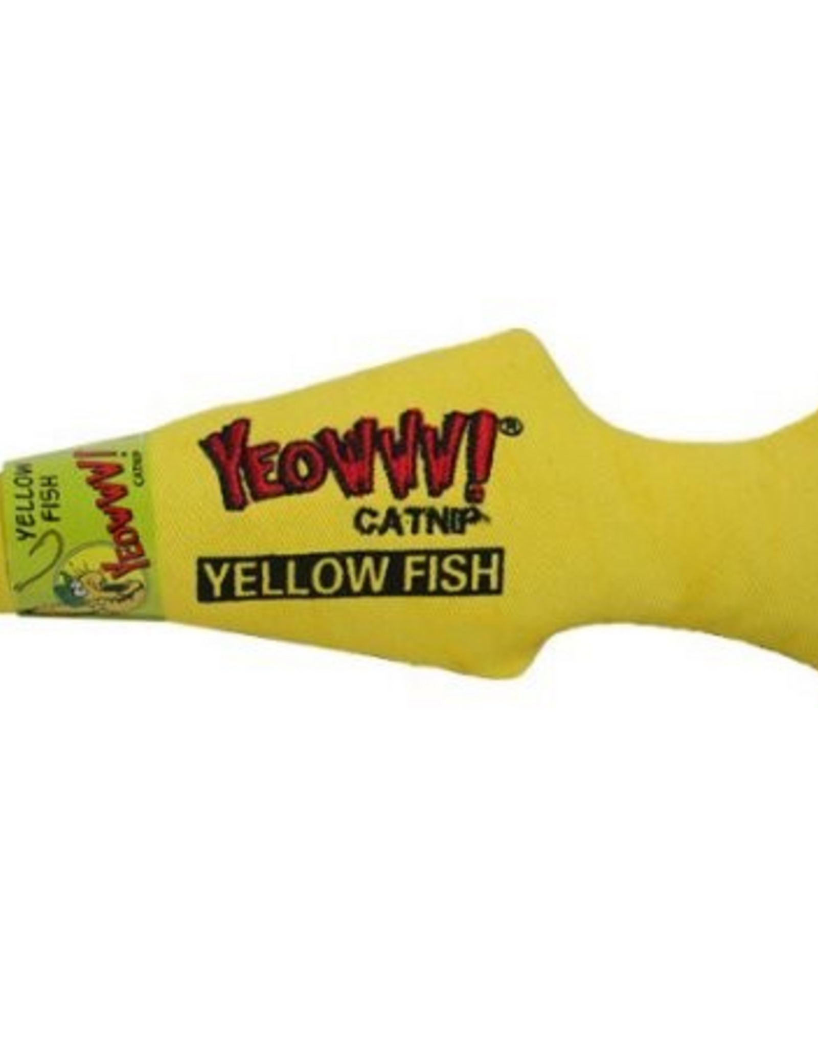 Yeowww! Yeowww! Catnip Toy  Yellow Fish - 7 in.