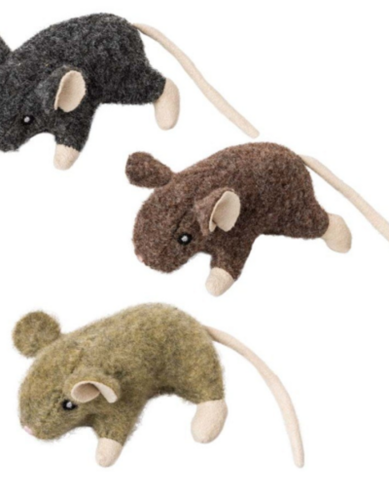 Ethical Pet Spot 3.5 in. Wool Mouse Catnip - Assorted