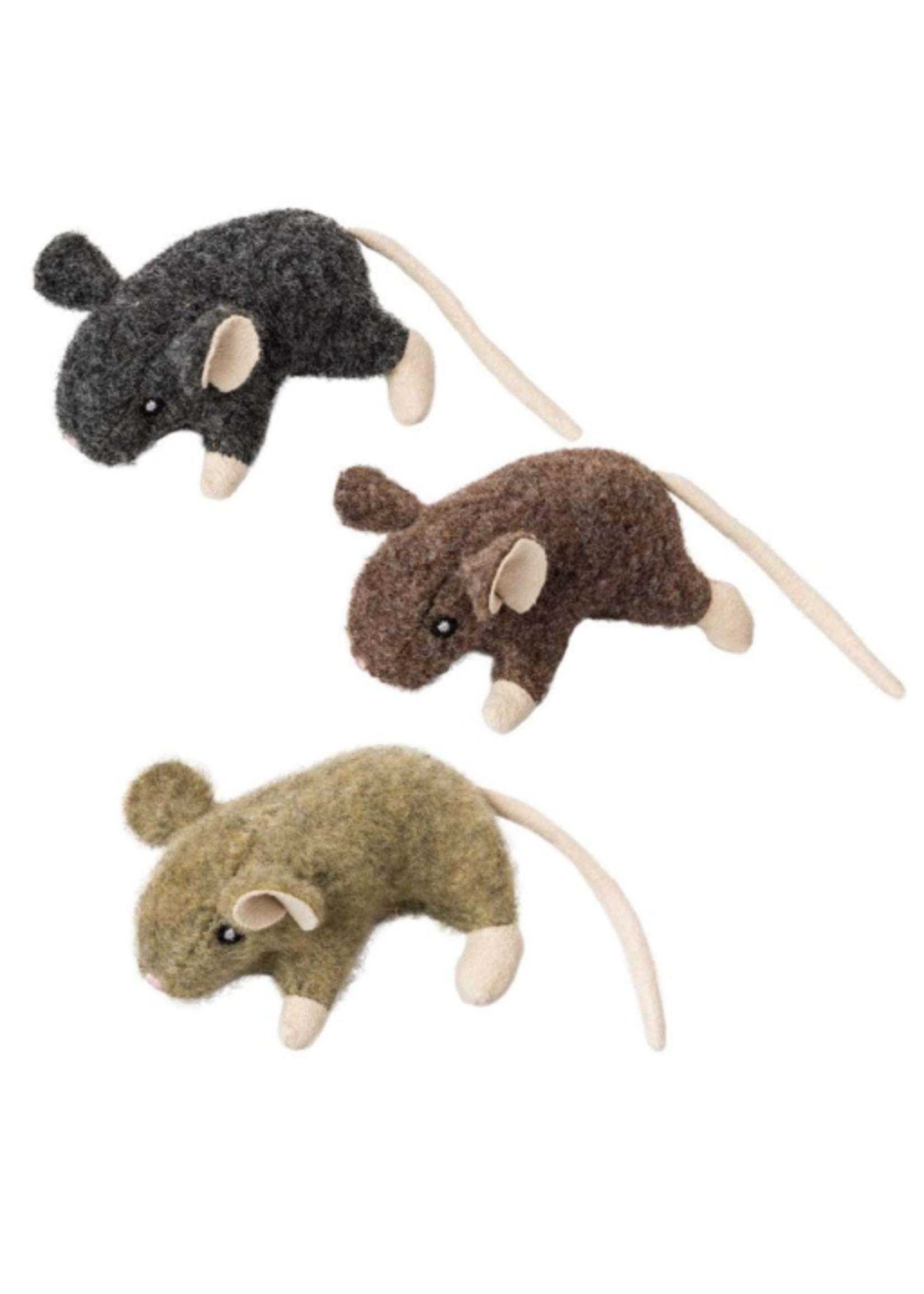 Ethical Pet Spot 3.5 in. Wool Mouse Catnip - Assorted