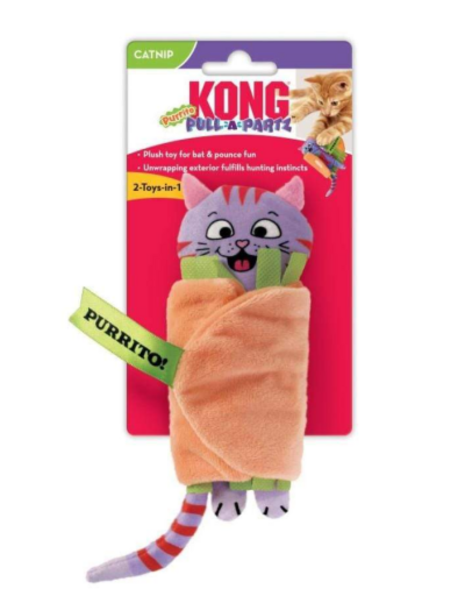 KONG KONG Pull-A-Partz Purrito Cat Toy