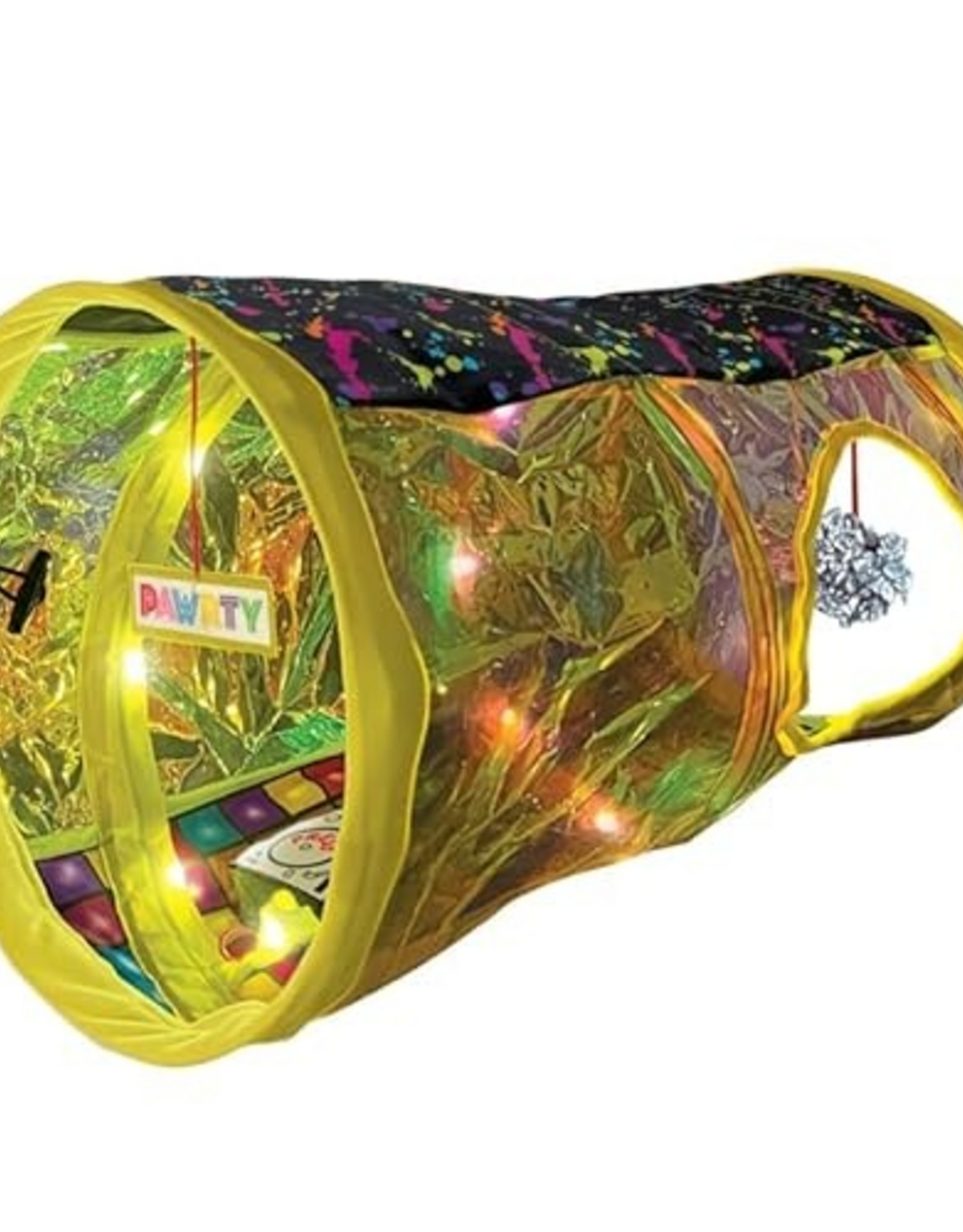 KONG KONG Play Spaces Rave Cave - Motion Activated Tunnel with Music/Lights - for Cats