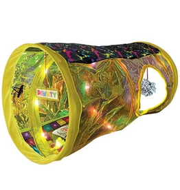 KONG KONG Play Spaces Rave Cave - Motion Activated Tunnel with Music/Lights - for Cats