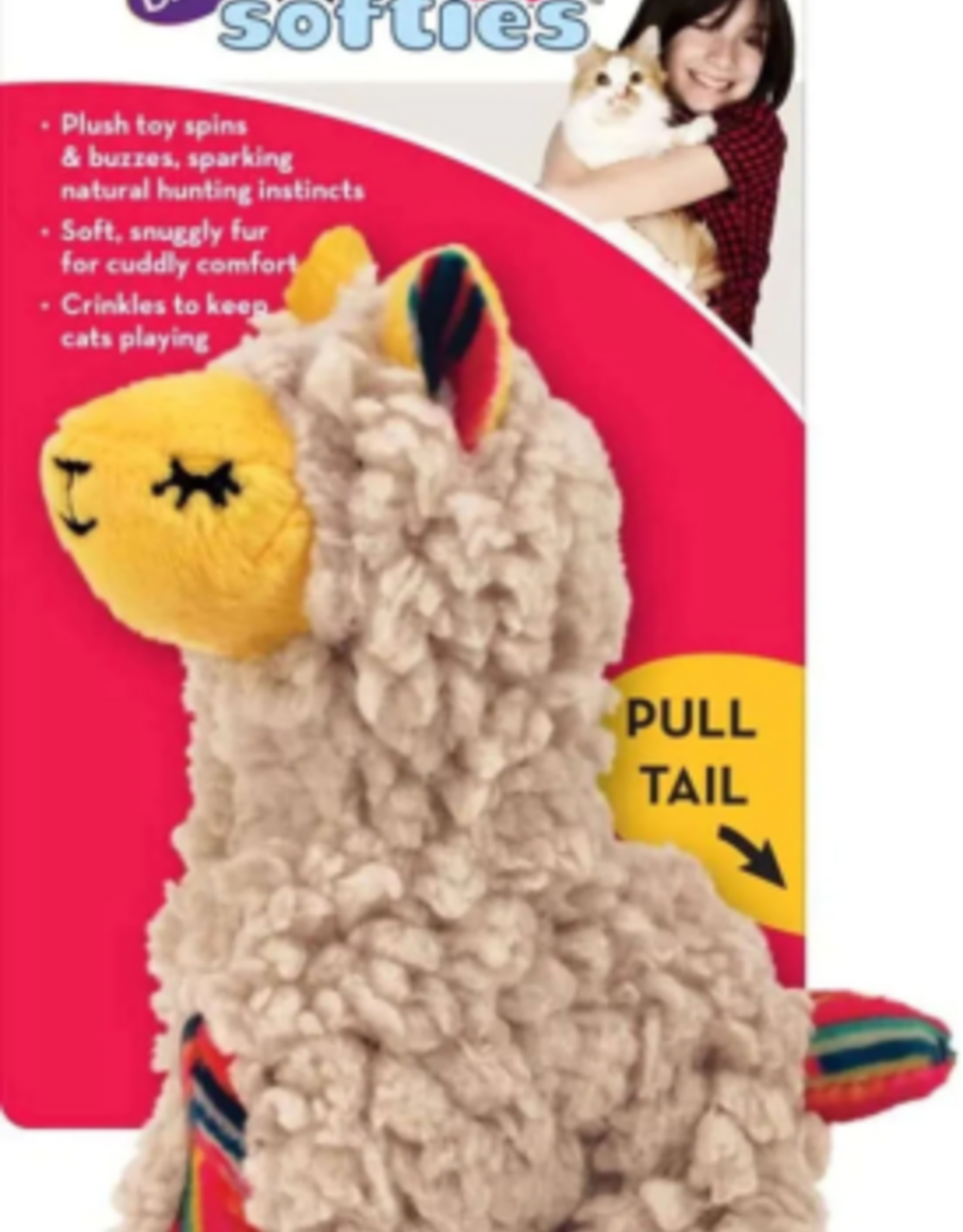 KONG KONG Softies Buzzy Llama Catnip Toy Beige pd