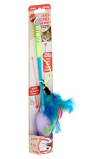 Ethical Pet Spot Pet Laser & Feather Teaser Wand Cat Toy - Assorted Color