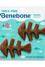 Benebone Benebone Tiny 2-Pack Fishbone Durable Dog Chew Toys Real Fish Flavor