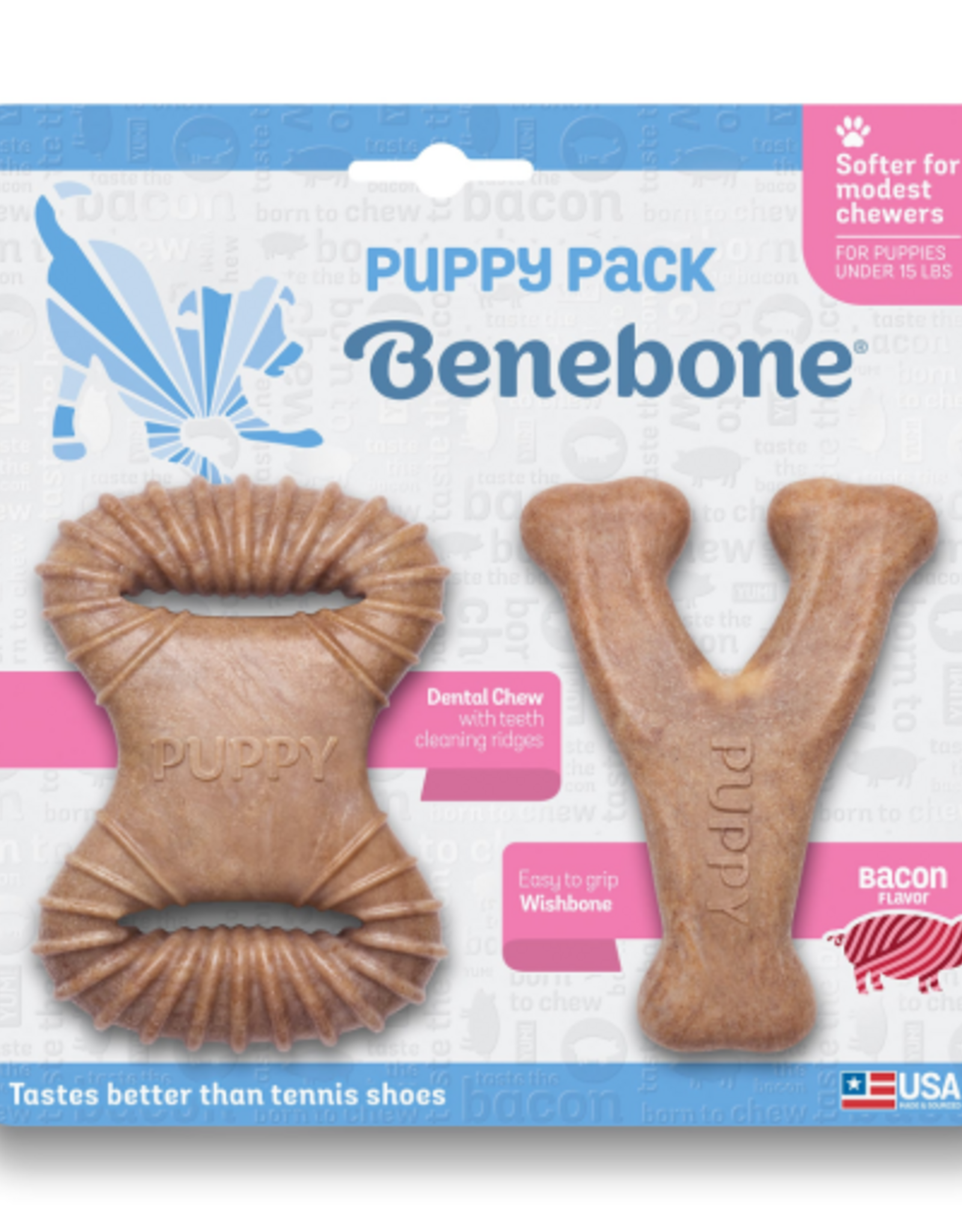 Benebone BENEBONE DENTAL CHEW WISHBONE PUPPY 2 PACK