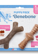 Benebone Benebone Puppy Maplestick Durable Dog Chew Toy 2-Pack Zaggler Bacon Tiny