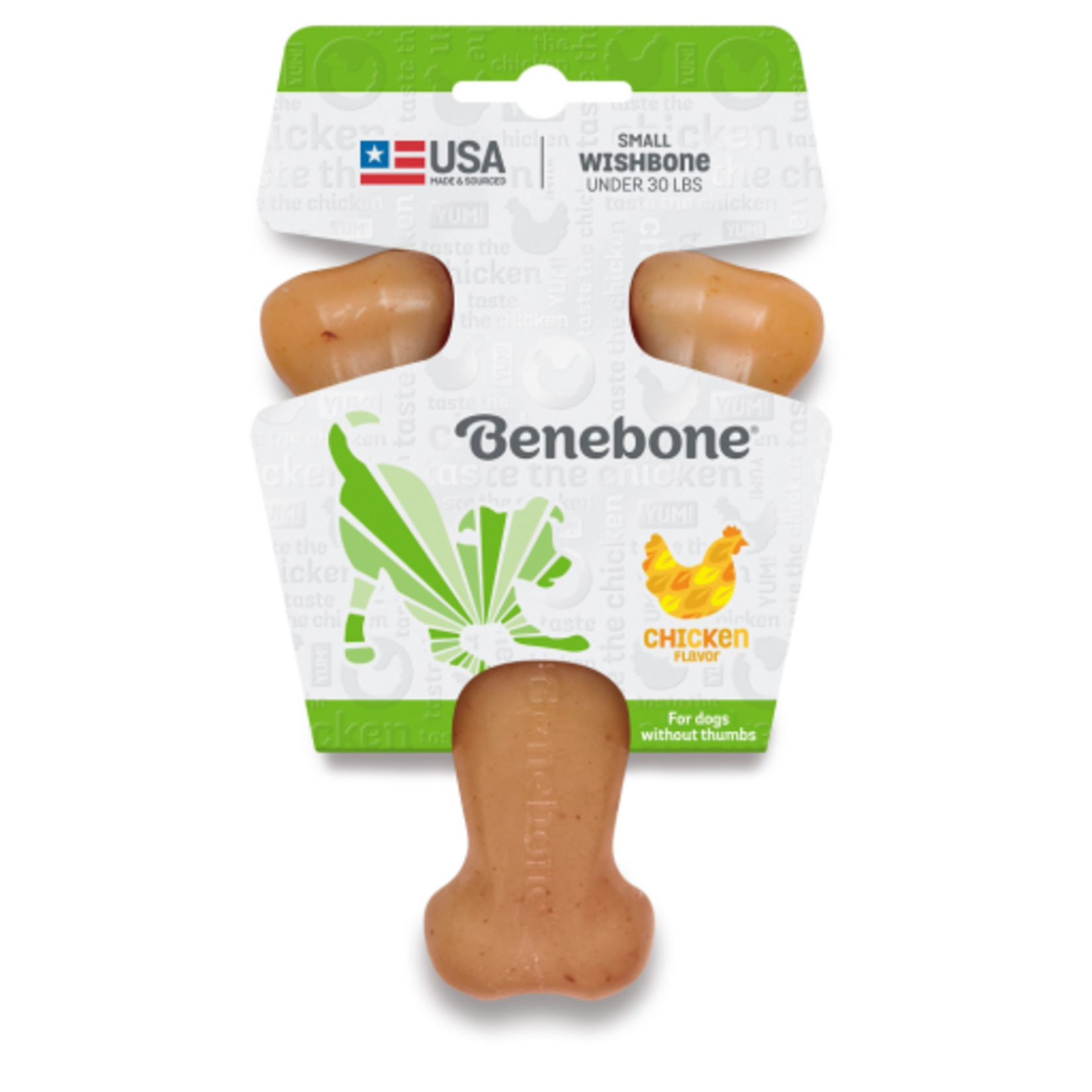 Benebone Benebone Real Chicken Durable Wishbone Dog Chew Toy Small