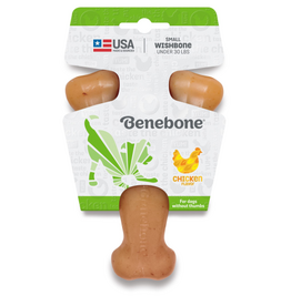 Benebone Benebone Real Chicken Durable Wishbone Dog Chew Toy Small