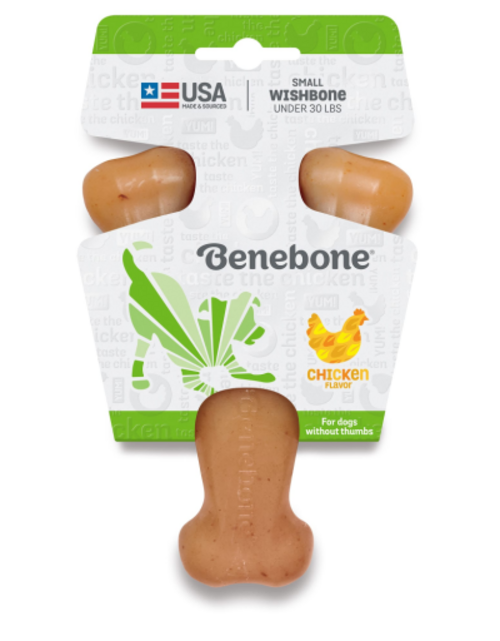 Benebone Benebone Real Chicken Durable Wishbone Dog Chew Toy Small