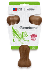 Benebone Benebone Real Bacon Durable Wishbone Dog Chew Toy Medium