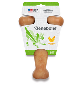 Benebone Benebone Wishbone Durable Dog Chew Toy Real Chicken Giant