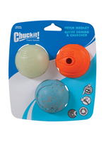 Chuckit! Chuckit! Fetch Medley Rubber Dog Ball Dog Toys Medium (2.5 ) Pack of 3