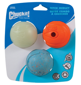 Petmate Chuckit! Fetch Medley Rubber Dog Ball Dog Toys Medium (2.5 ) Pack of 3