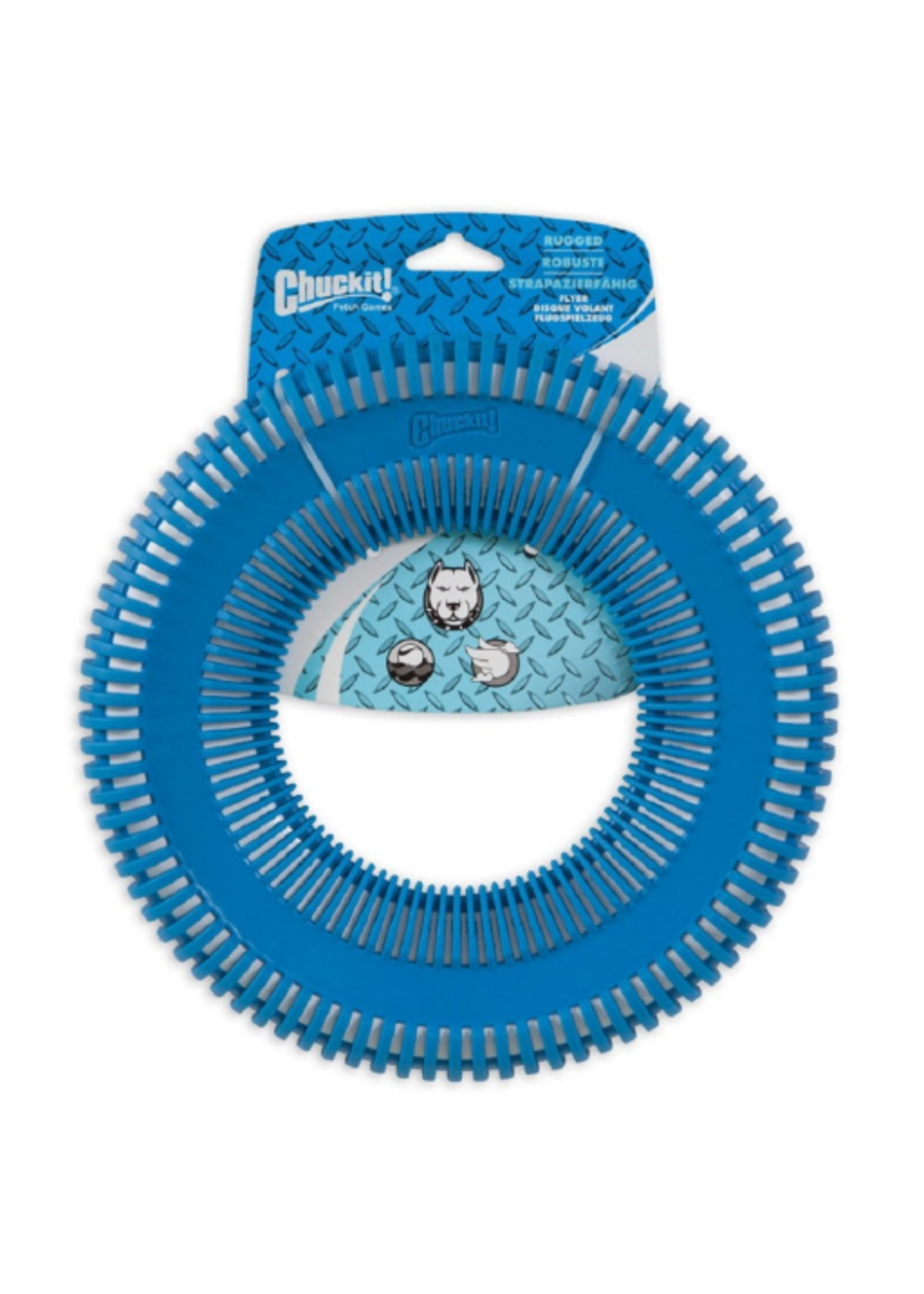 Chuckit! ChuckIt! Blue Rubber Flying ridged Disc Dog Toy Medium - 1 pk