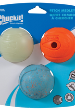 Petmate Chuckit! Fetch Medley Rubber Dog Ball Dog Toys Medium (2.5 ) Pack of 3