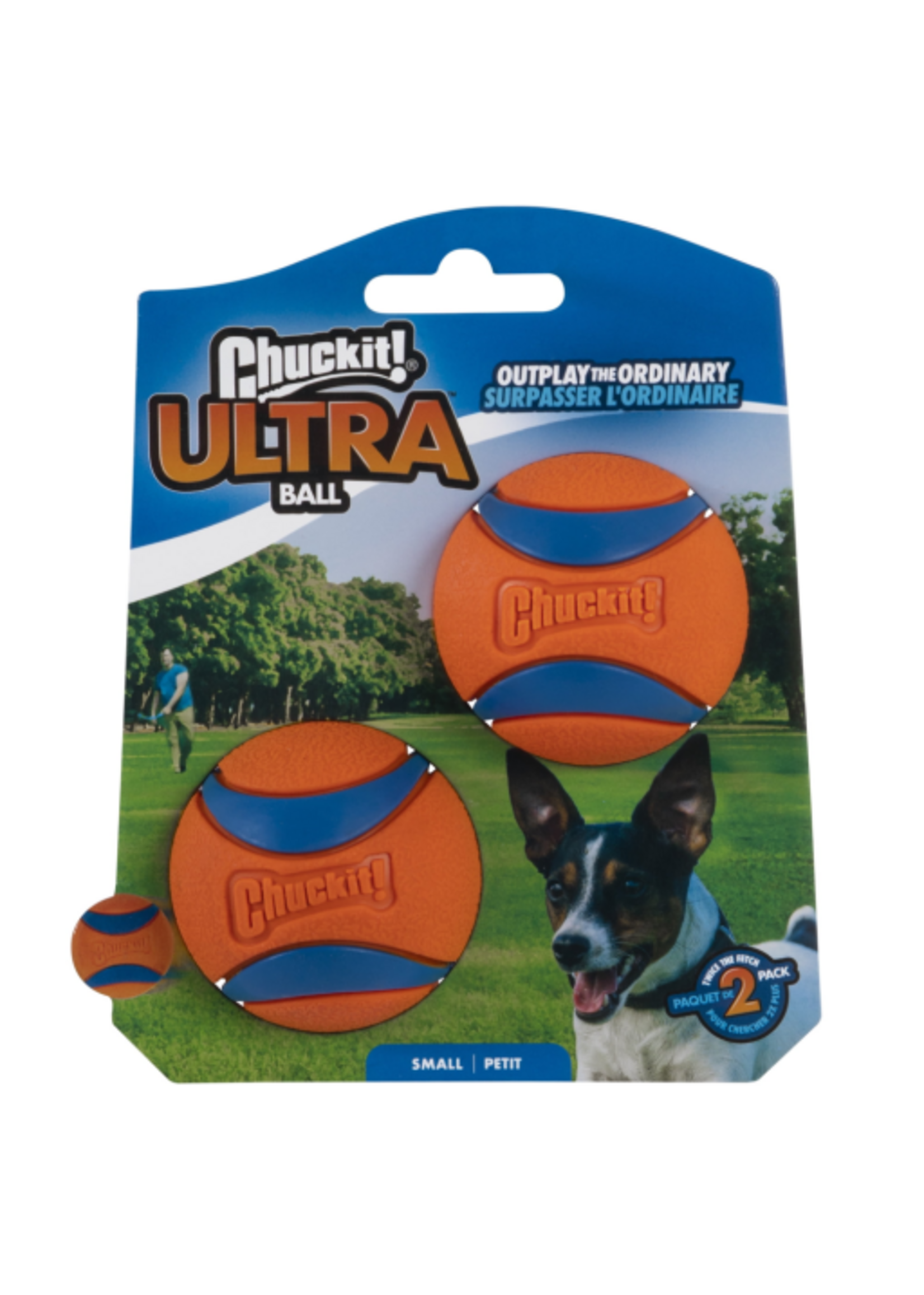 Chuckit! Chuckit! Ultra Ball Rubber Fetch Dog Toy Small Pack of 2