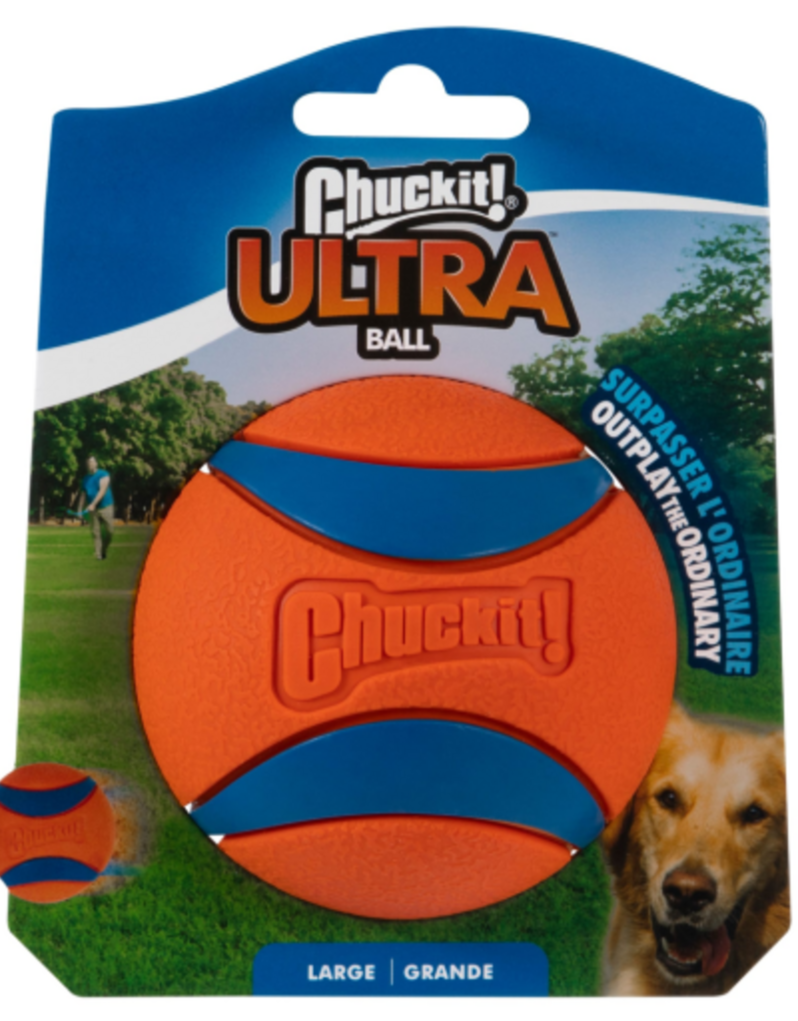 Petmate Chuckit! Ultra Ball Rubber Fetch Dog Toy Large (3 ) for Dogs 60-100 lb Pack of 1