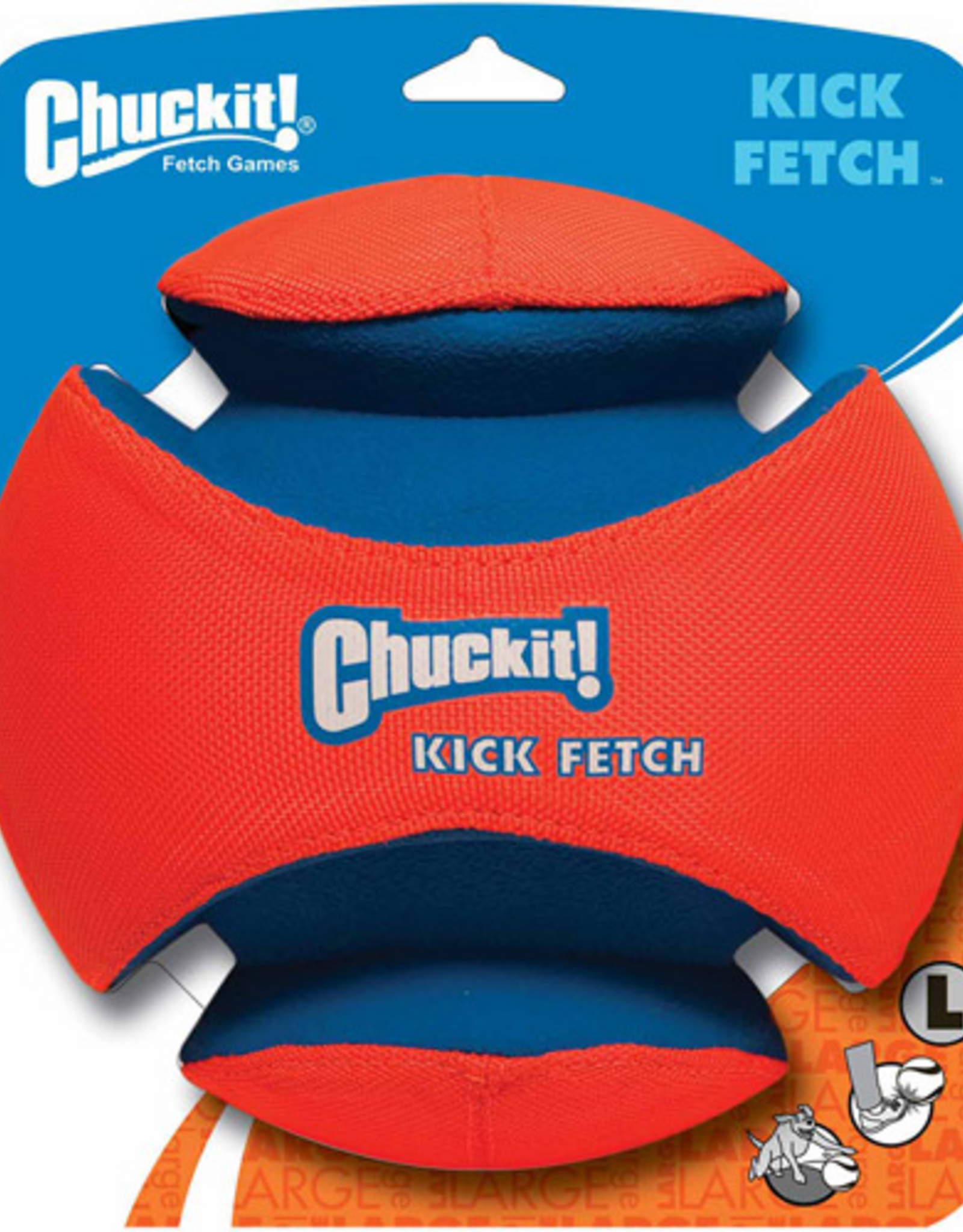 Petmate Chuckit! Kick Fetch Lightweight Canvas Ball Fetch Dog Toy Large Pack of 1