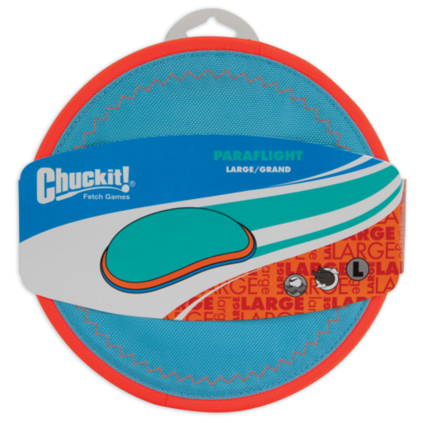 Chuckit! Chuckit! Paraflight Flying Disc Nylon Frisbee Dog Toy for Pools Large 10.25 for Dogs 60-100 lb