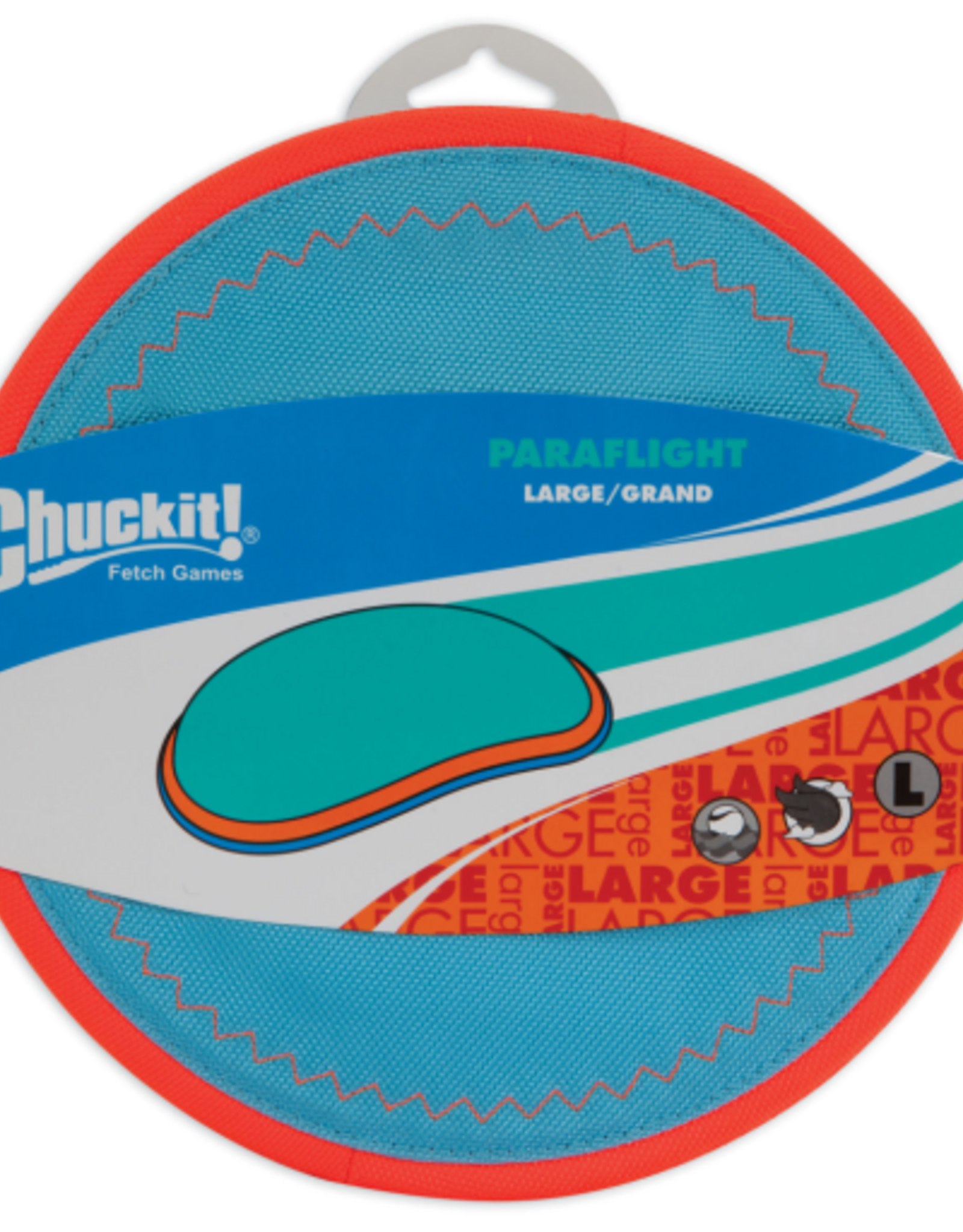 Petmate Chuckit! Paraflight Flying Disc Nylon Frisbee Dog Toy for Pools Large 10.25 for Dogs 60-100 lb