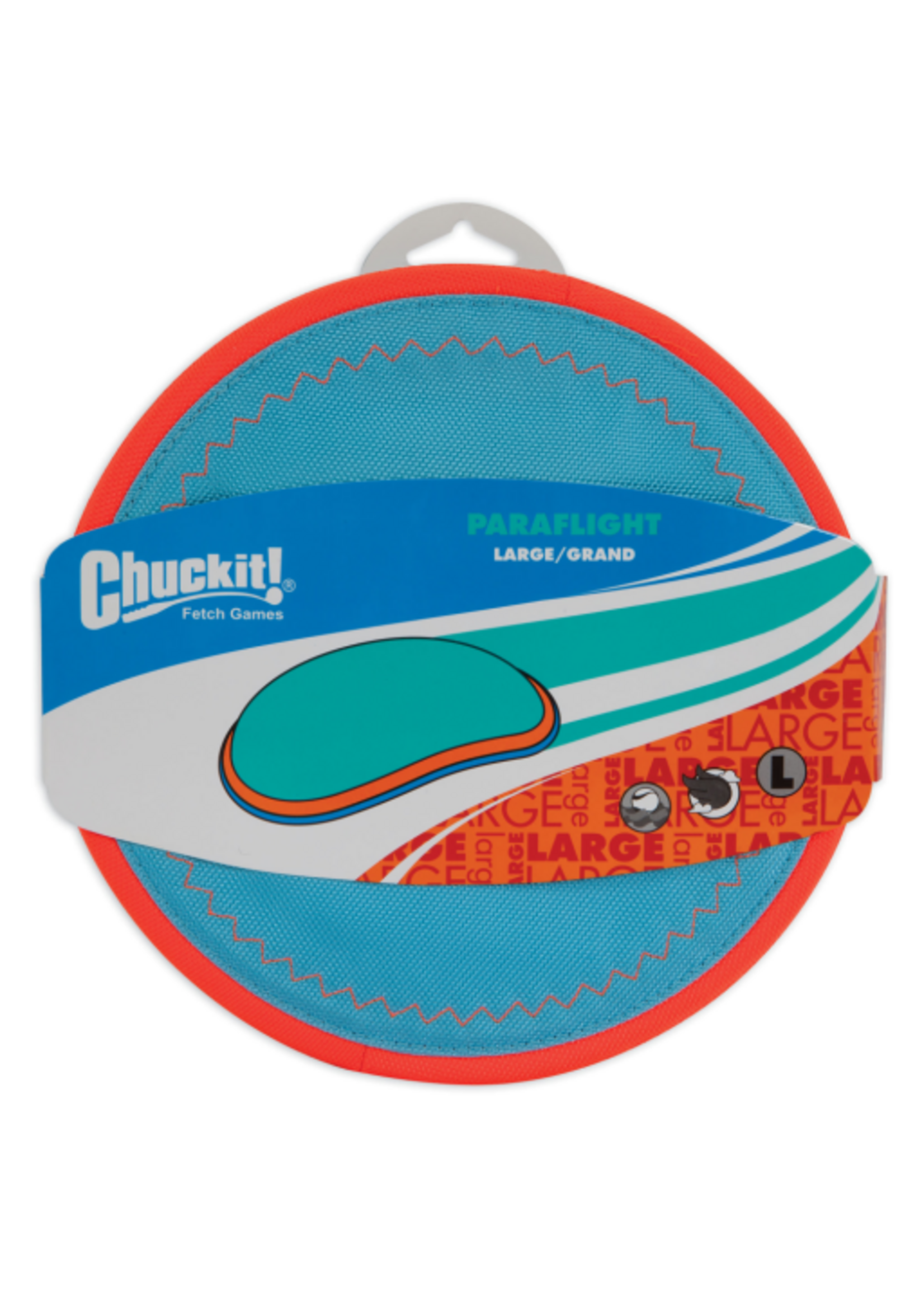 Chuckit! Chuckit! Paraflight Flying Disc Nylon Frisbee Dog Toy for Pools Large 10.25 for Dogs 60-100 lb