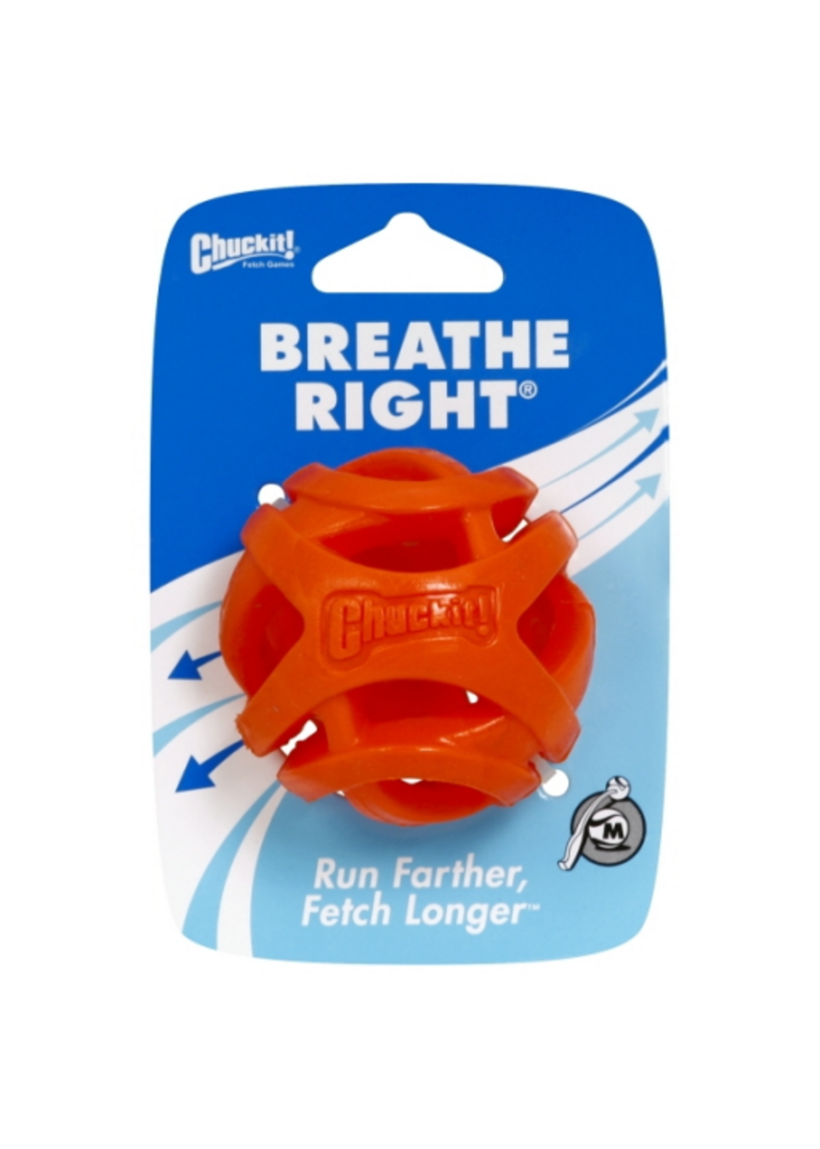 Chuckit! Chuckit! Breathe Right Dog Toy Fetch Ball Orange Medium