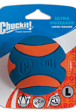 Petmate Chuckit! Ultra Squeaker Rubber Ball Fetch Dog Toy Large (3 ) for Dogs 60-100 lb Pack of 1