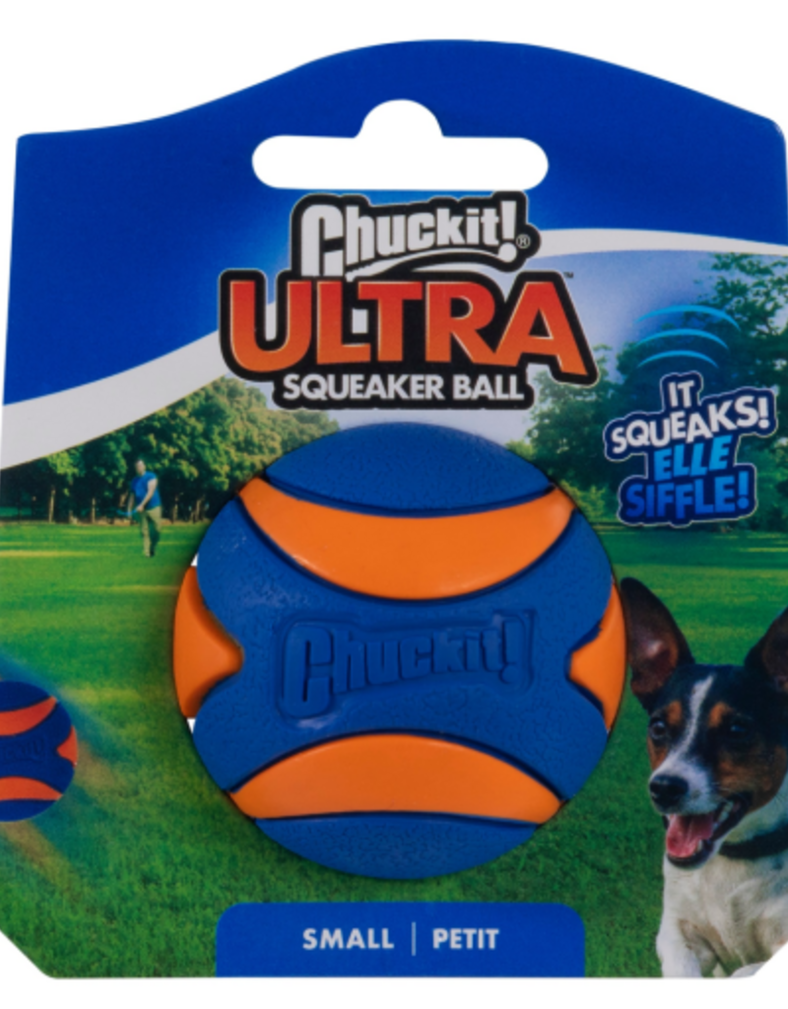 Petmate Chuckit! Ultra Squeaker Ball Fetch Dog Toy Small (2 ) for Dogs Puppies 0-20 lb Pack of 1