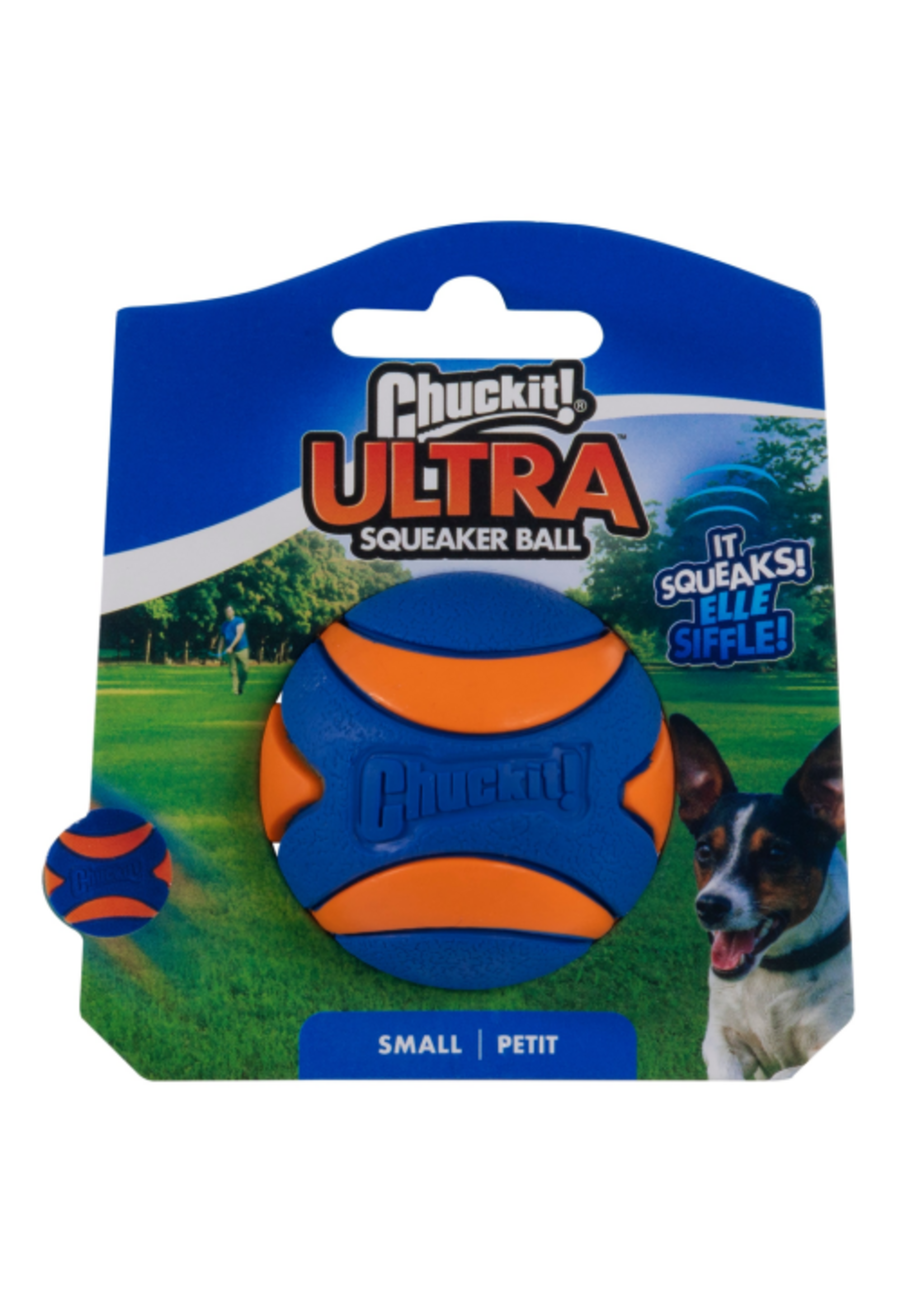 Chuckit! Chuckit! Ultra Squeaker Ball Fetch Dog Toy Small (2 ) for Dogs Puppies 0-20 lb Pack of 1
